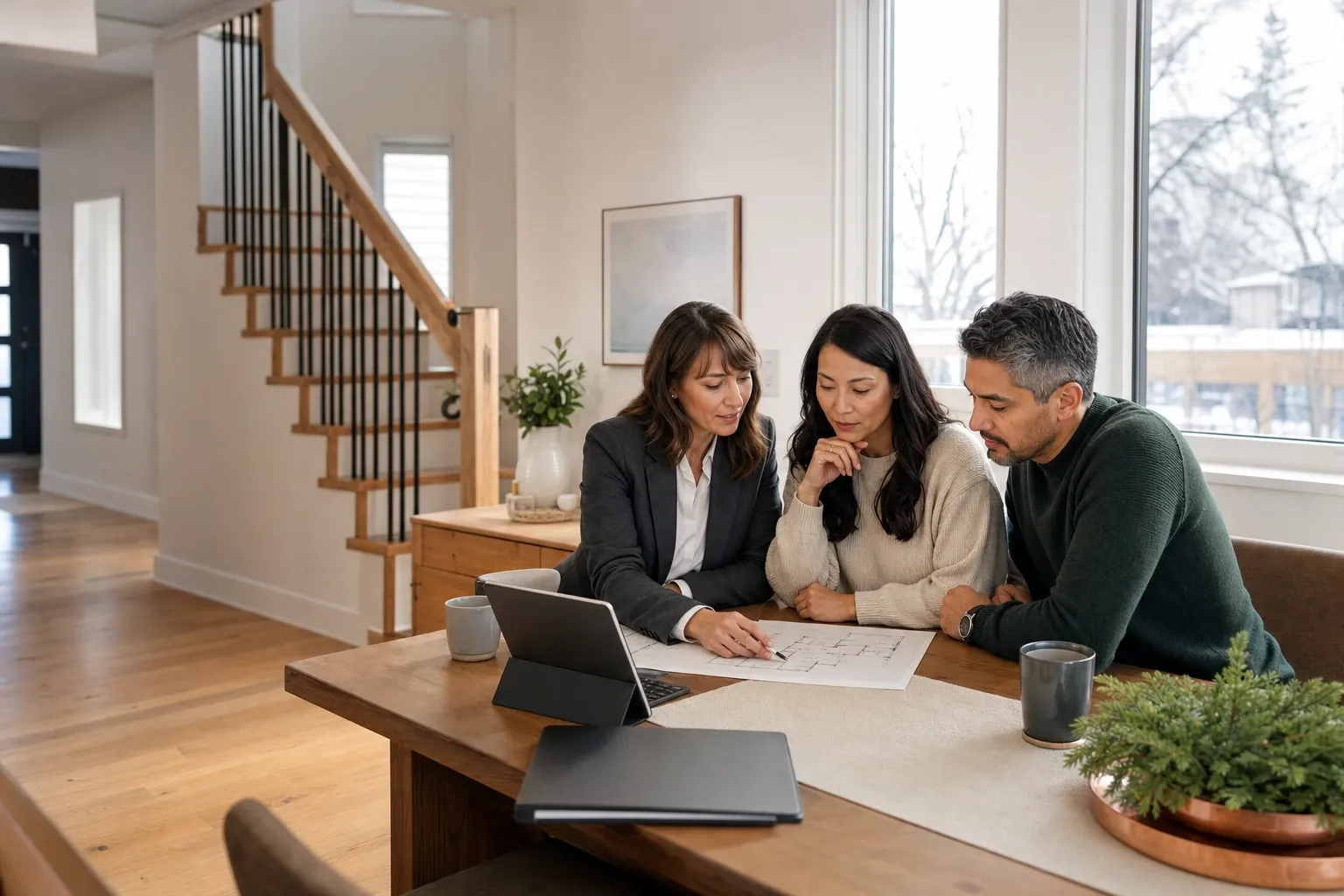 Ottawa property manager and owners reviewing a rental property plan