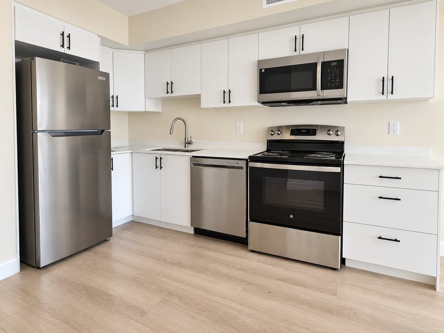 Kitchen area within the apartment.