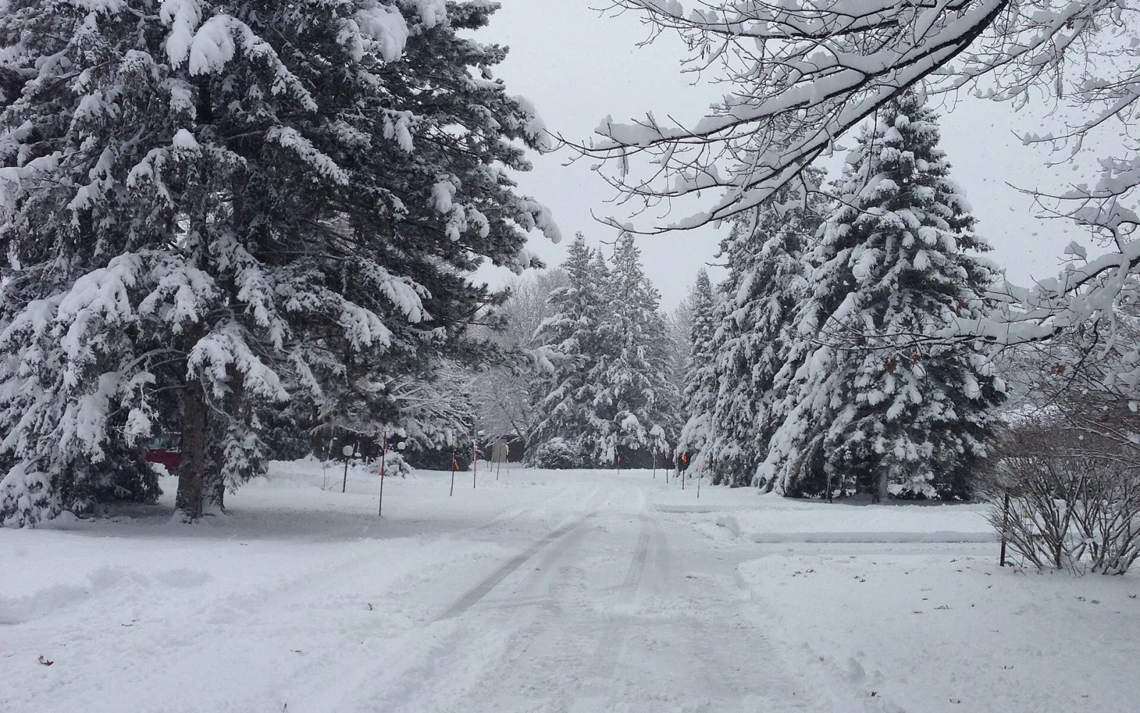 A winter residential street in Kanata, Ottawa