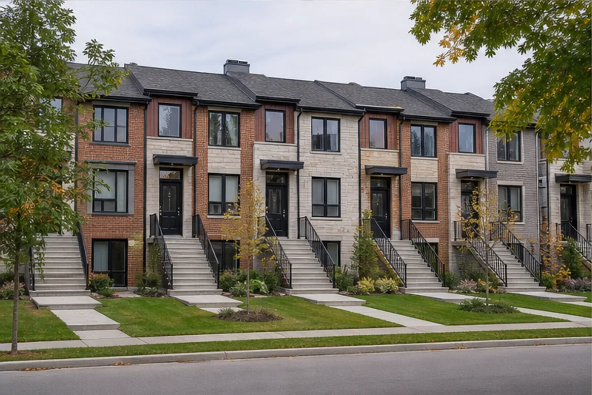 Modern Ottawa townhouses with individual entrances